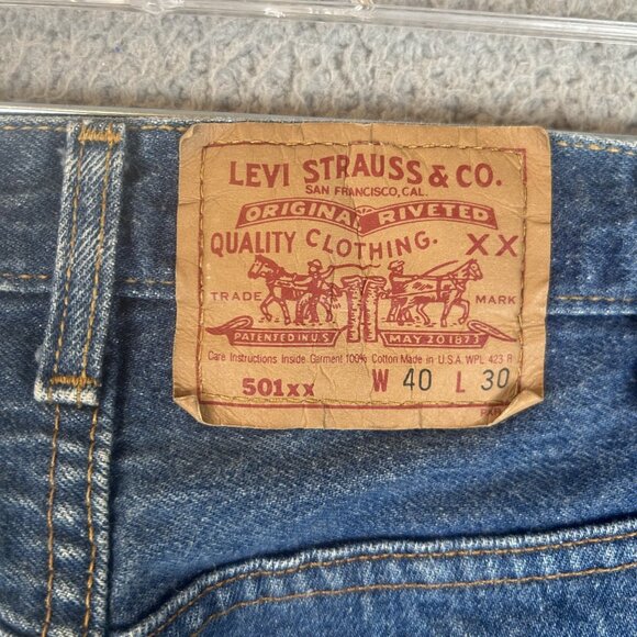 Vintage 80s 90s Classic Levis 501 Blue Jeans Mens 36-28 Denim Pants USA Button - Picture 4 of 7